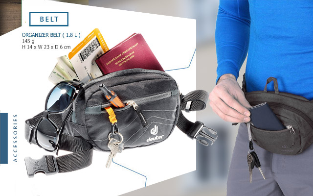  	Deuter Organizer Belt | 7520 black-anthracite