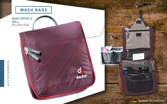  Deuter Wash Center II | 5522 aubergine-fire