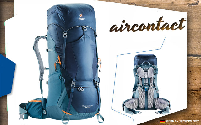Deuter Aircontact Lite 50+10 | 3396 navy-arctic  