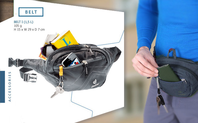  	   Deuter Belt I | 7520 black-anthracite