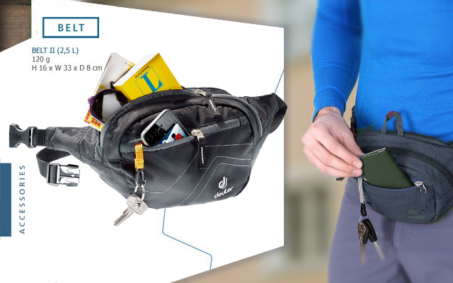 Deuter Belt II | 7520 black anthracite
